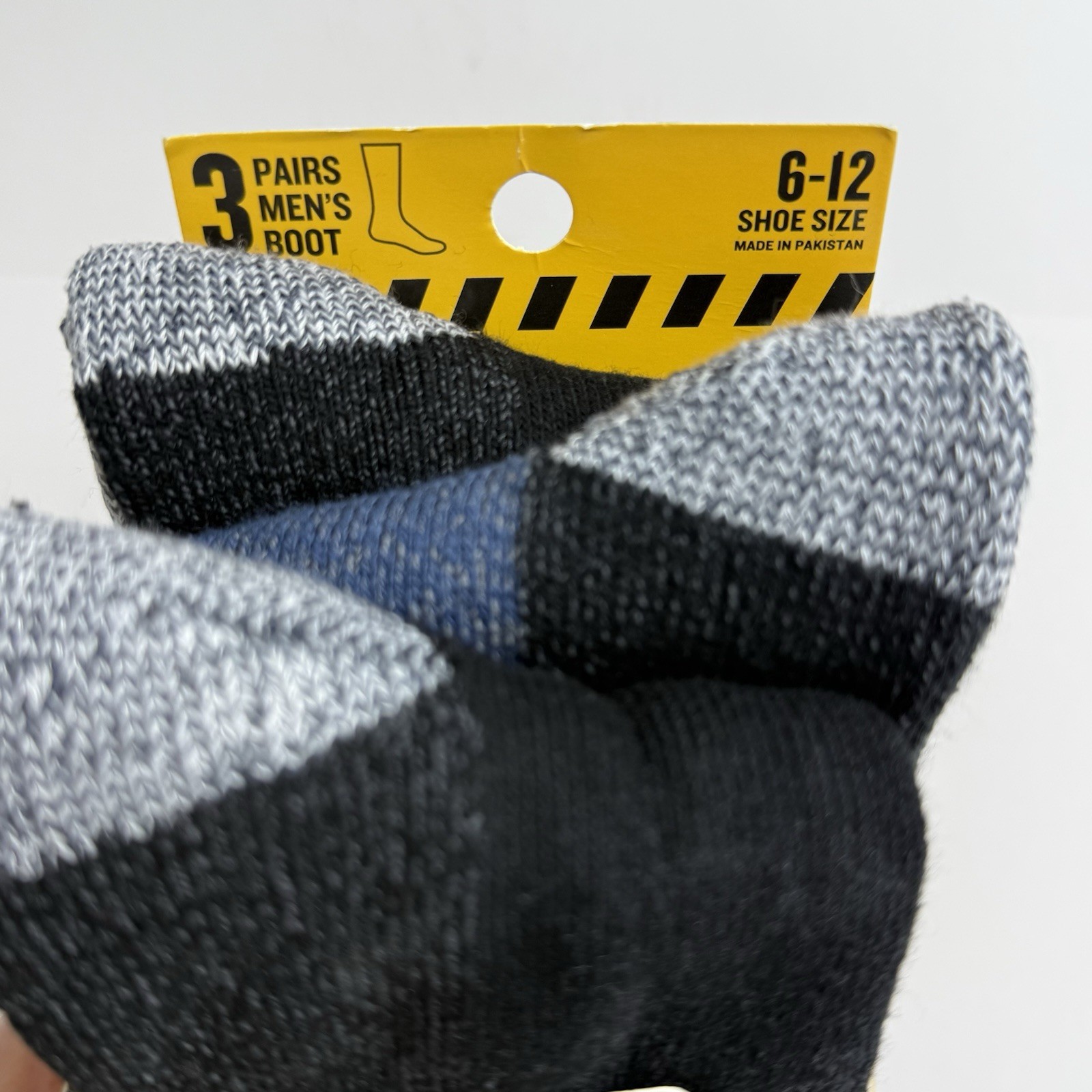 Dickies Shin Protector Boot Length Work Socks COTTON w/ Steel Toe Boot Cap – 3Pk