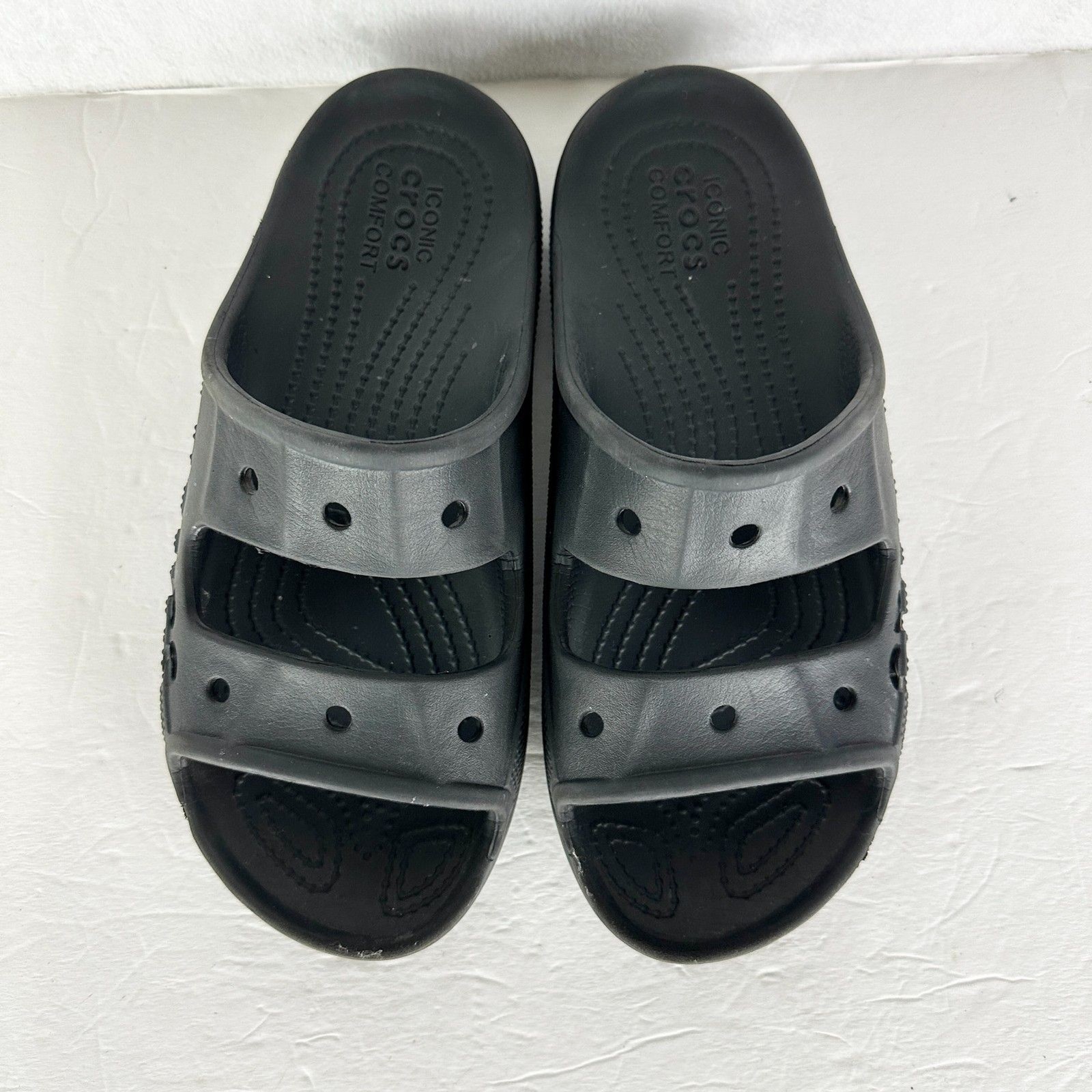 Crocs Women’s Baya Slide Sandal Size 9 Black Summer Beach Casual Comfort