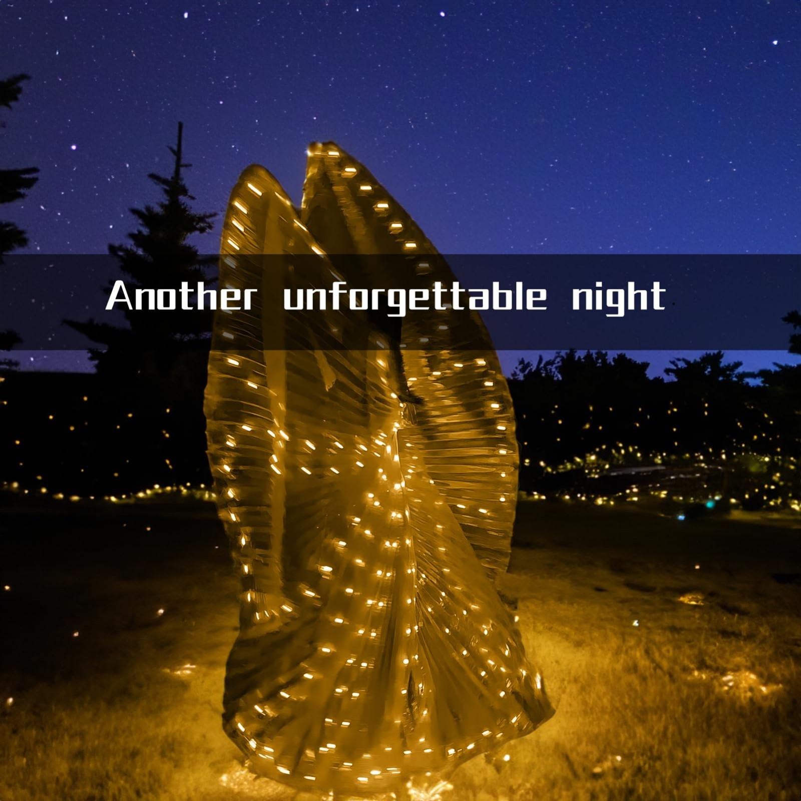 Light Up LED Butterfly Wings – Halloween Angel Moth Cape with Telescopic Sticks