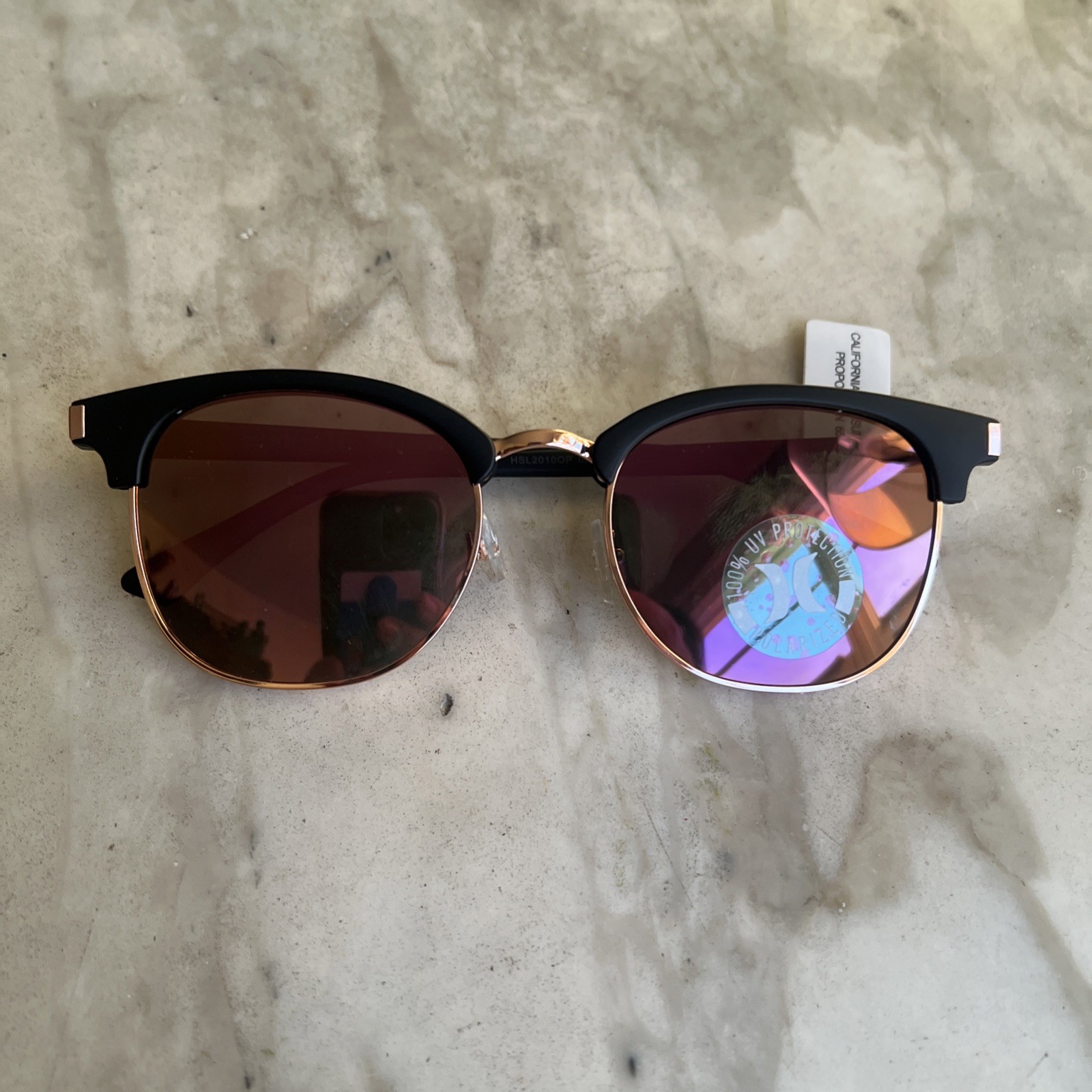 HURLEY Polarized Semi-Rim Sunglasses – HSL 2010OP