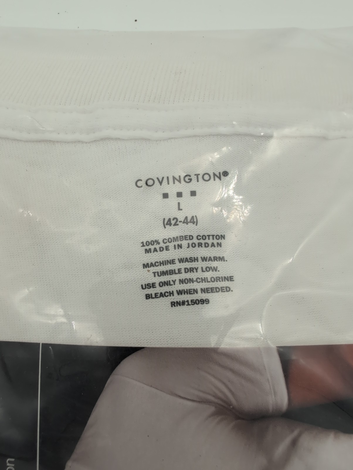 Covington Size Large 3 Pack V Neck T Shirts White Cotton