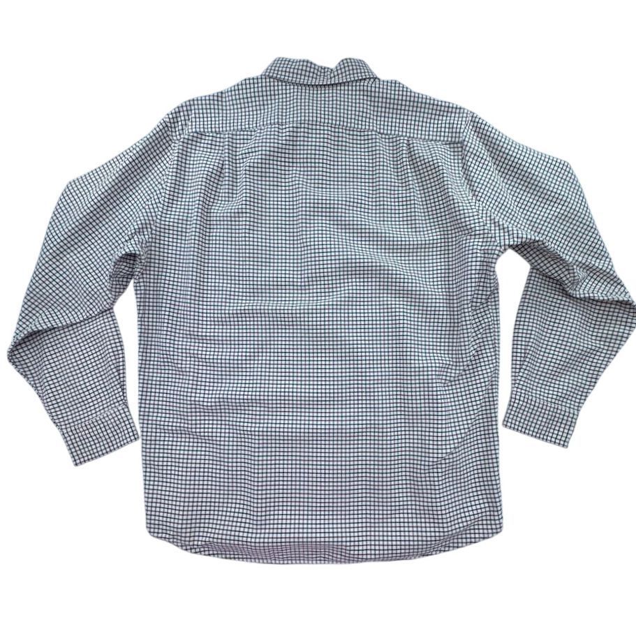 Cremieux Classics White Navy Burgundy Check Button-Down Dress Shirt – L