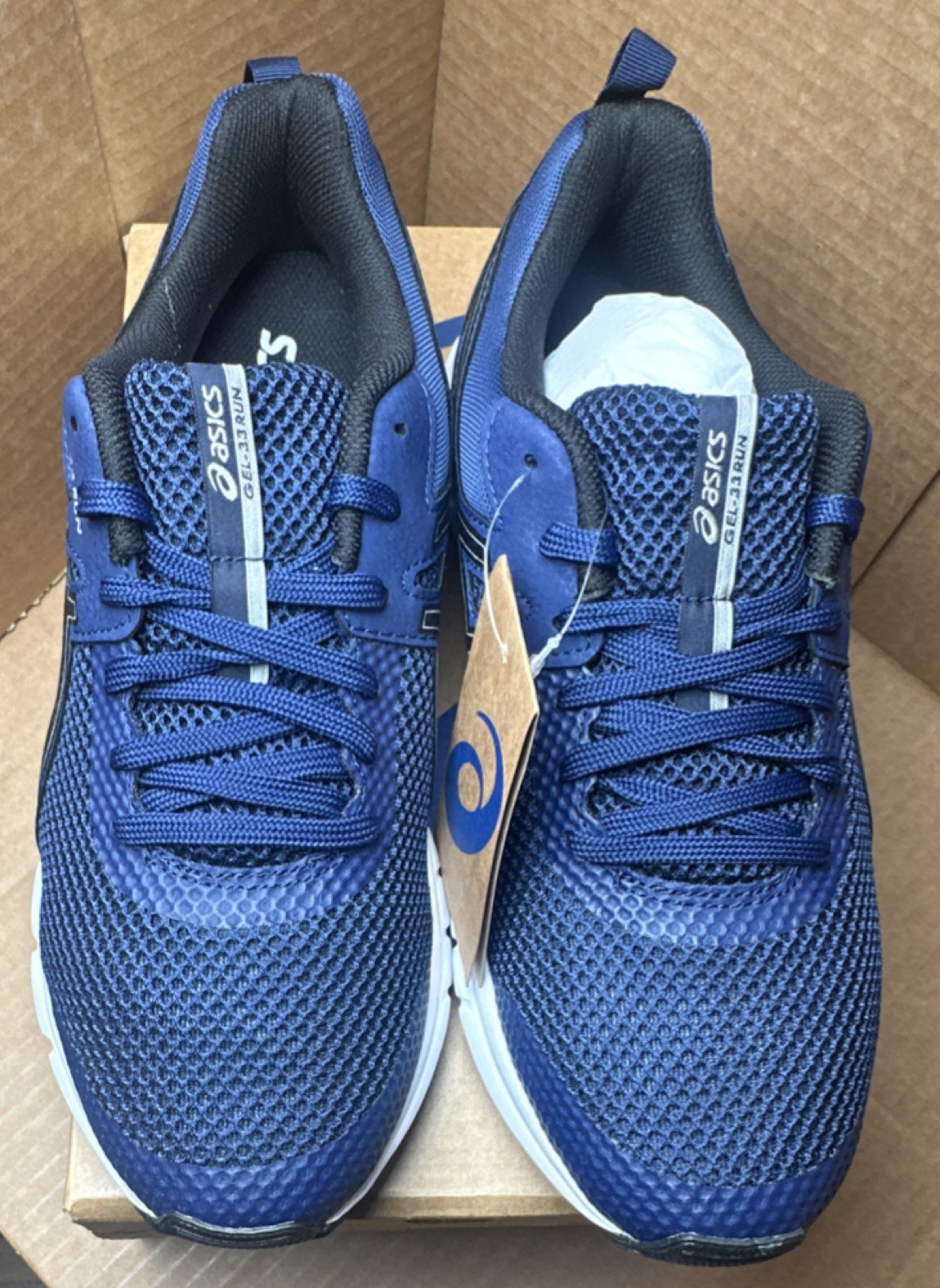 ASICS GEL-33 RUN Men’s Lace-Up Running Shoes Blue/Black 1011B438-402