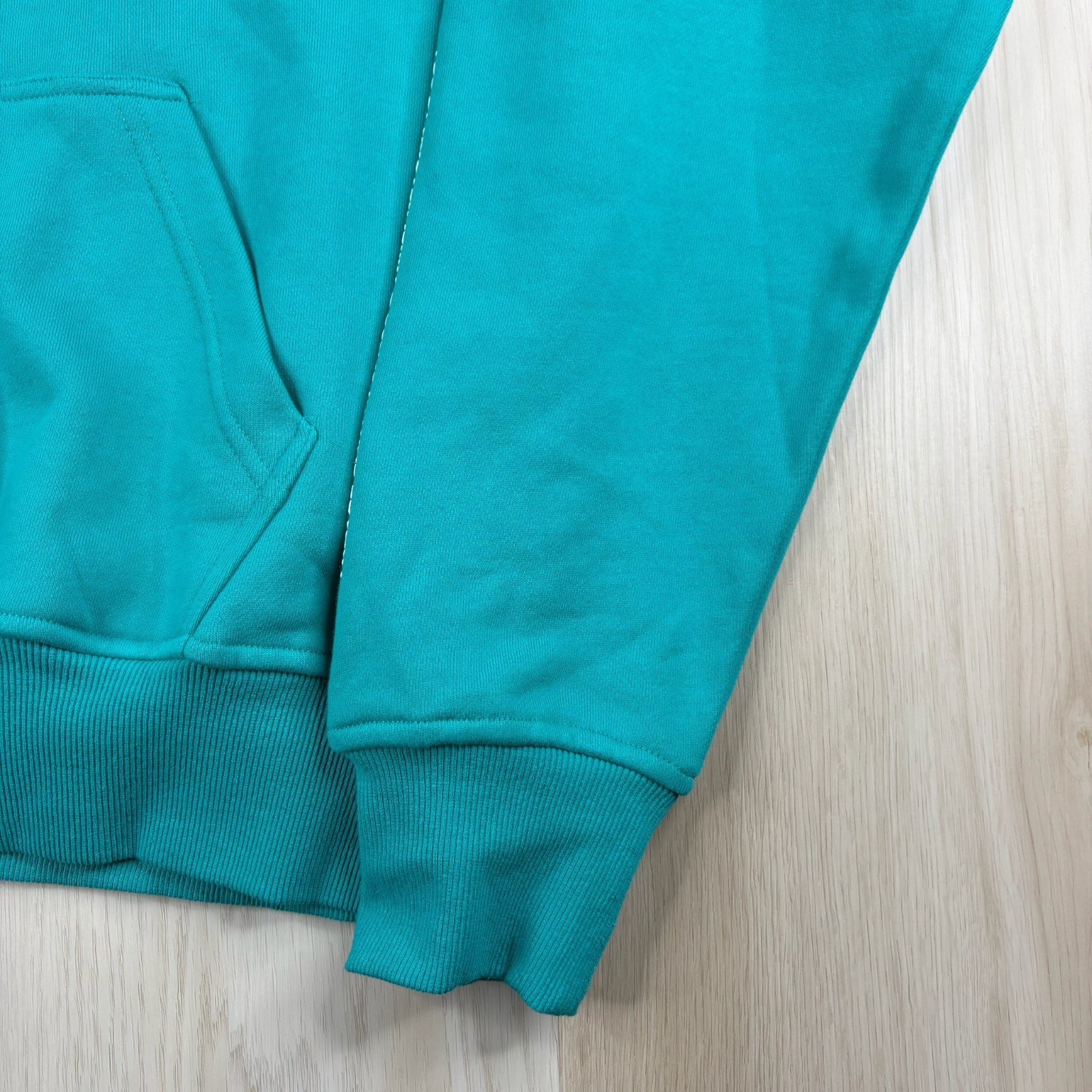 Jeremy Scott Mens Turquoise Blue Spoiled Child The Explorer Pullover Hoodie Sz L