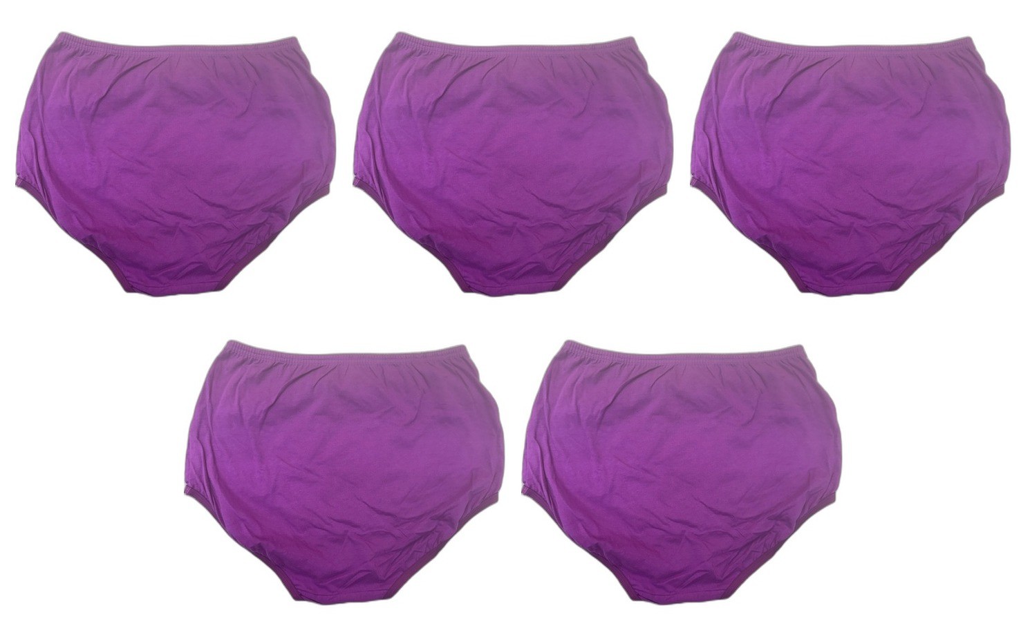 5 Pack Vanity Fair Perfectly Yours Cotton Brief Magenta Panty 15320 Sz 7/L