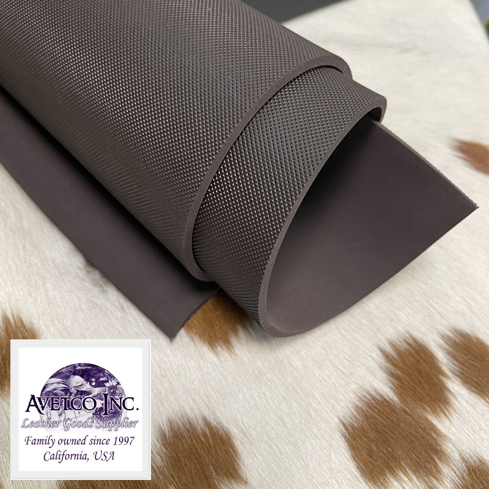 Pyramid Pattern 4 mm EVA/Rubber Soling Large Sheet Shoe Repair 19″ x 30″ Brown