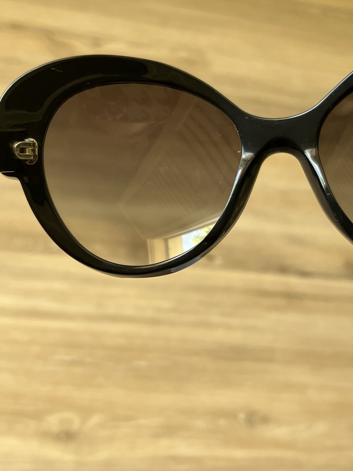 Prada Baroque Cat Eye Sunglasses Black SPR 28N 56-19-140