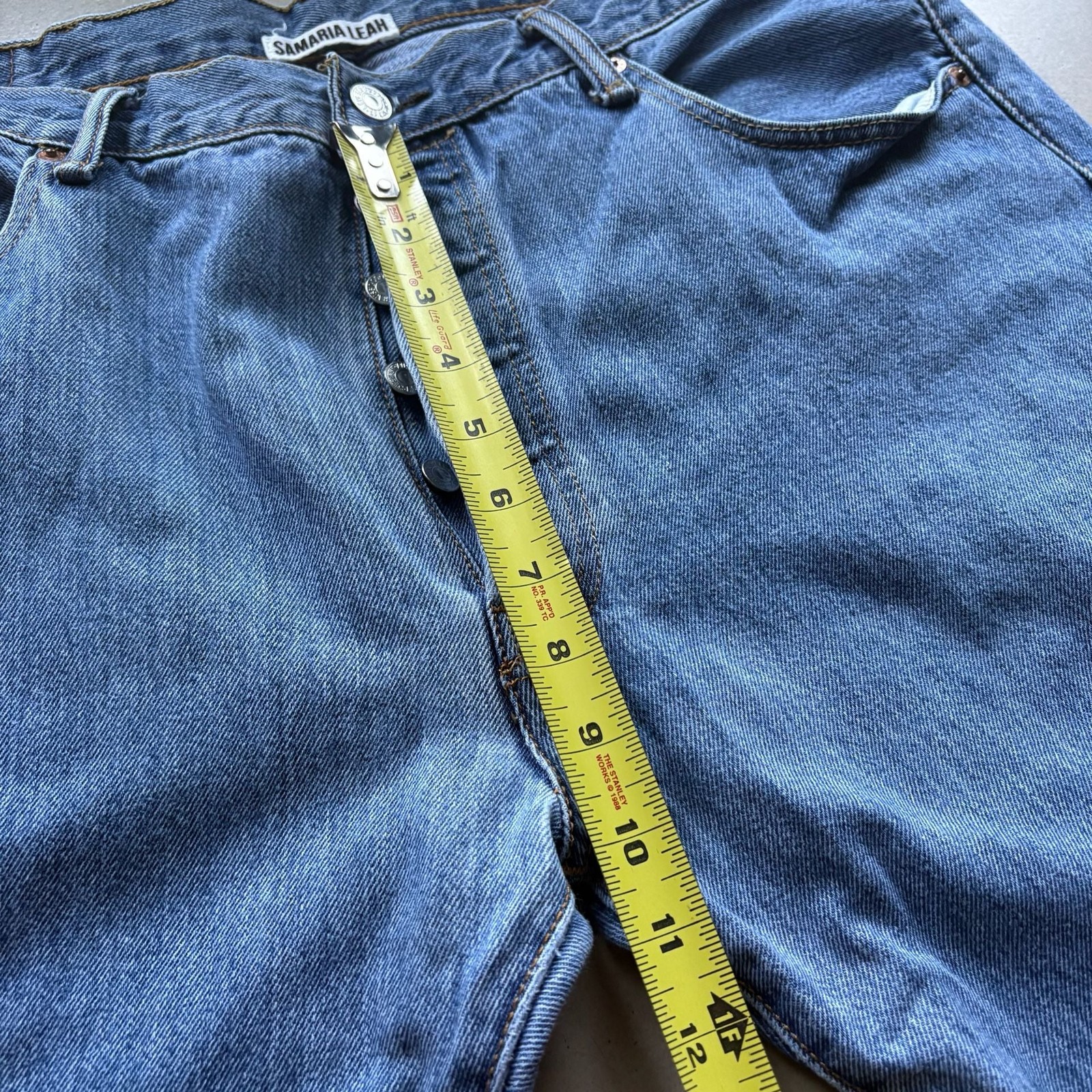 Samaria Leah Upcycled Levi’s 501 Button-Fly Straight Leg Jeans