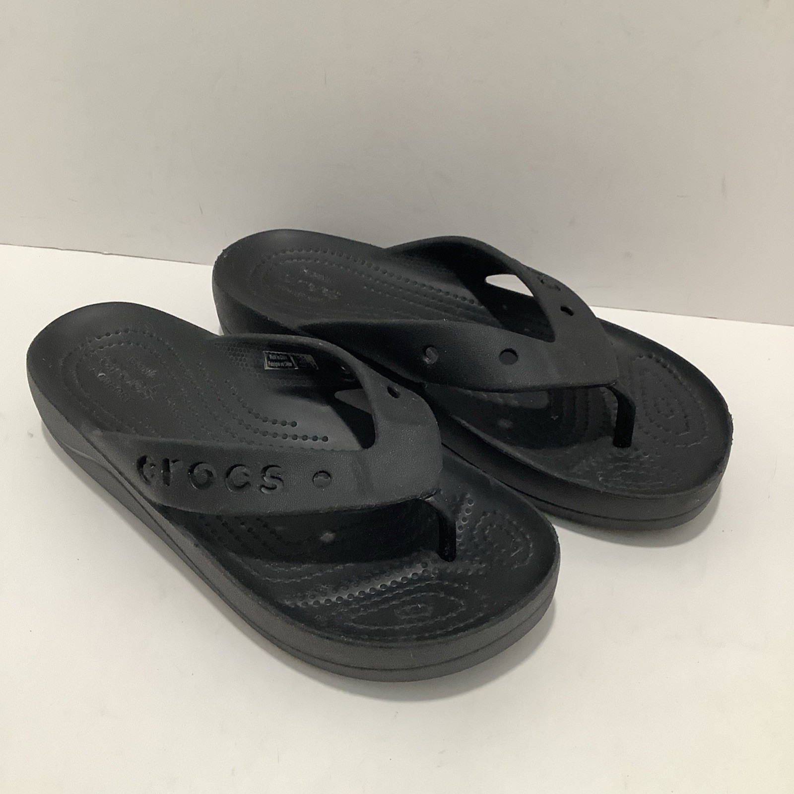 Crocs Sandals Women’s Baya Platform Flip Flop Iconic Comfort Sz. 6M Classic Exc