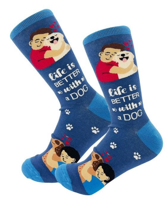 Happy Tails Life is Better with a Dog Socks Pet Lovers One Size Fit Most