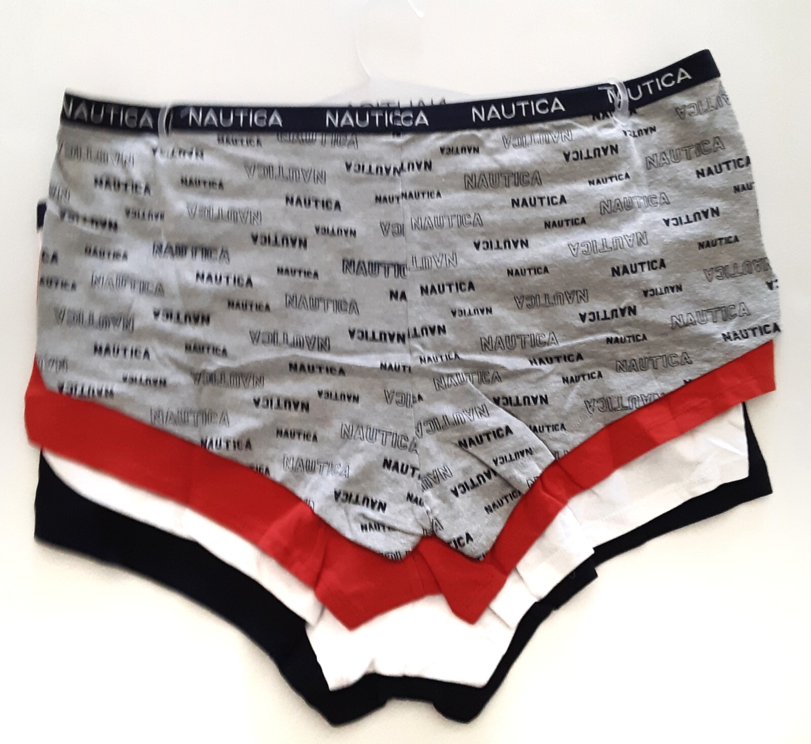 Nautica Womens Plus Size 2X Boyshorts Logo Assorted Cotton Blend Panties 4pk