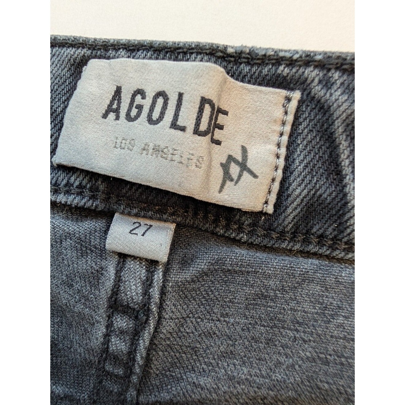 AGOLDE Toni Jean in Washed Black