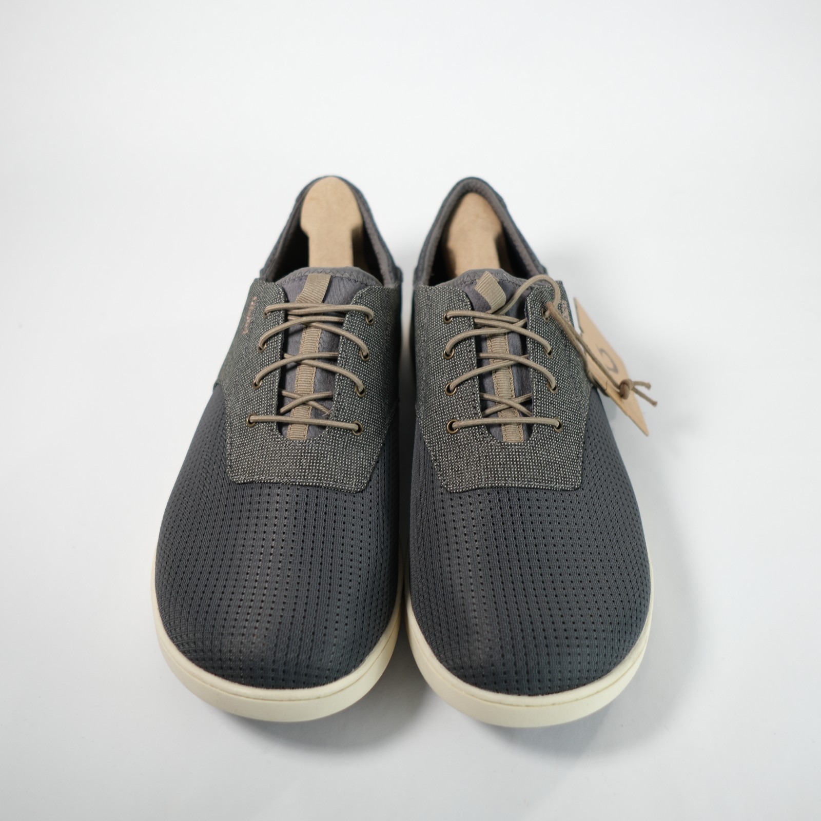 NWT OluKai Men’s Nohea Moku Charcoal Clay Mesh Lace-Up Shoes Size 12 NWOB