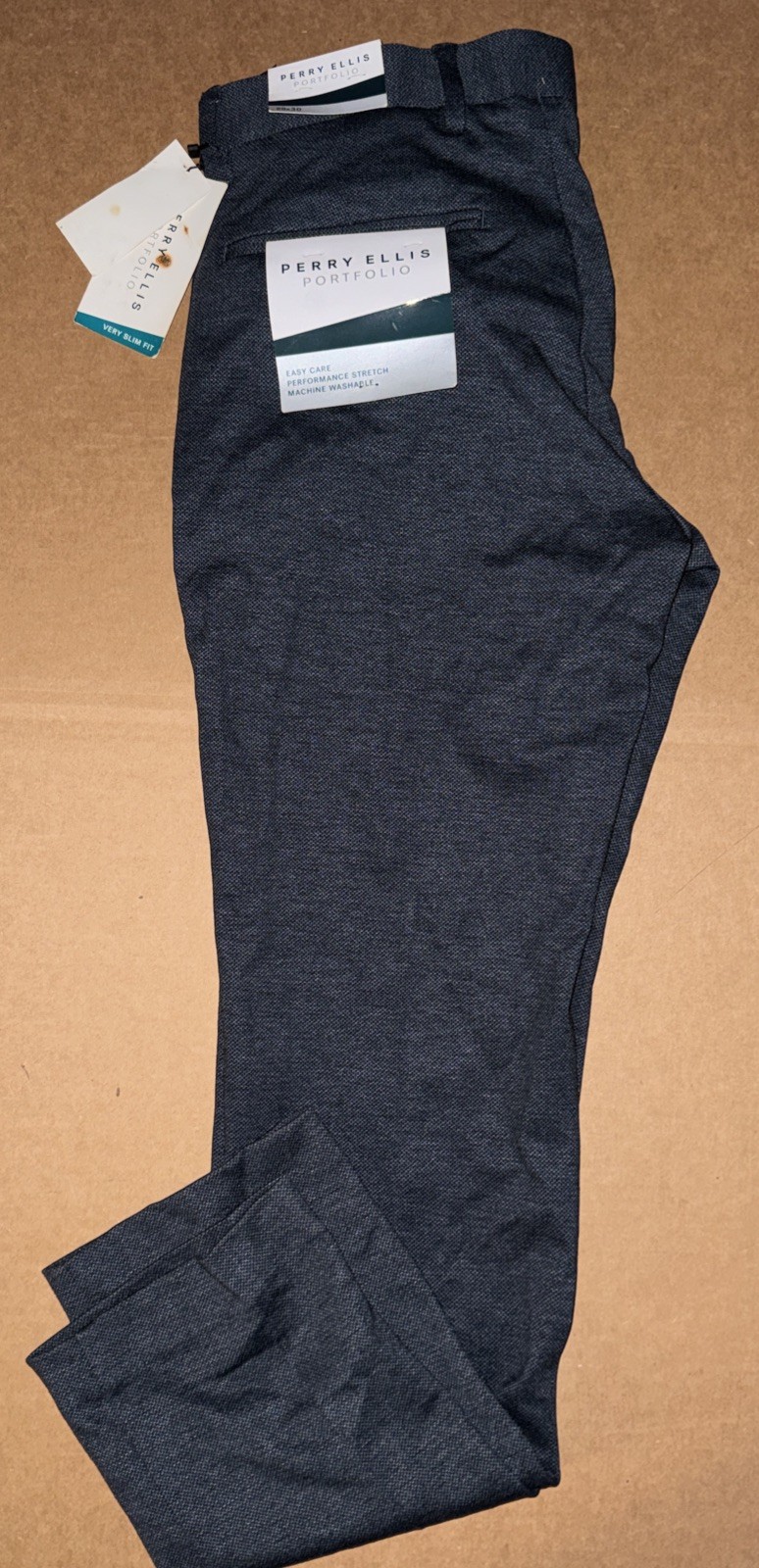 NWT Perry Ellis Portfolio Pants 29/30 dark sapphire MSRP $85 slim fit