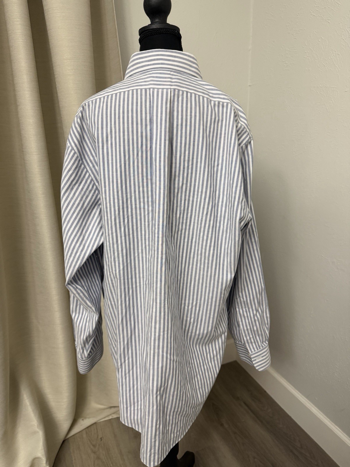 Brooks Brothers Men’s Blue Striped Traditional Fit Dress Shirt Sizes 17-34