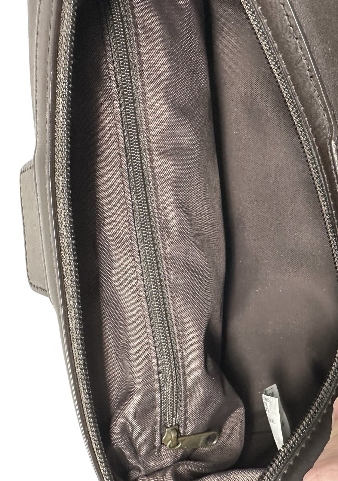 Genuine Leather Dopp & Toiletry Kit DkBrown Hangable NEW Eddie Bauer