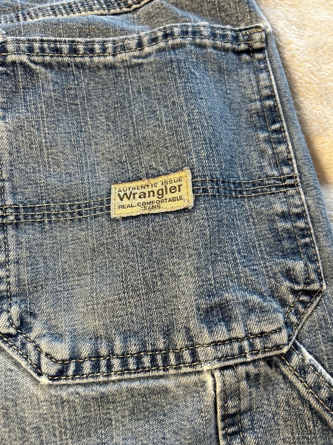 Vintage Wrangler Authentics Men’s Denim Carpenter Shorts Size 36
