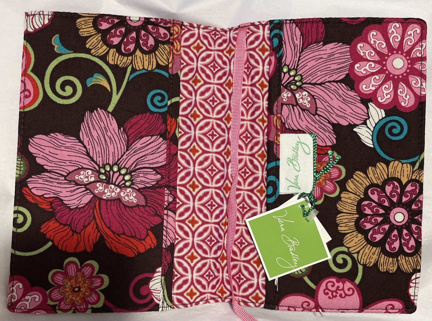 Vera Bradley Mod Floral Pink Book Cover W/ Tags Retired Stock Photo 5.25 X 7.75
