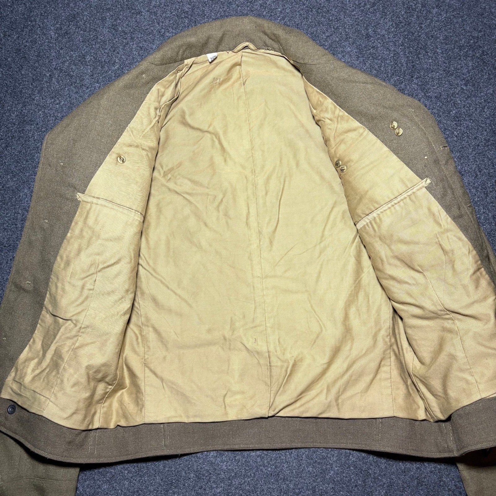 Vintage Korean War US Army Ike Jacket 8th Army Sgt Multi Ribbon Overseas Bars