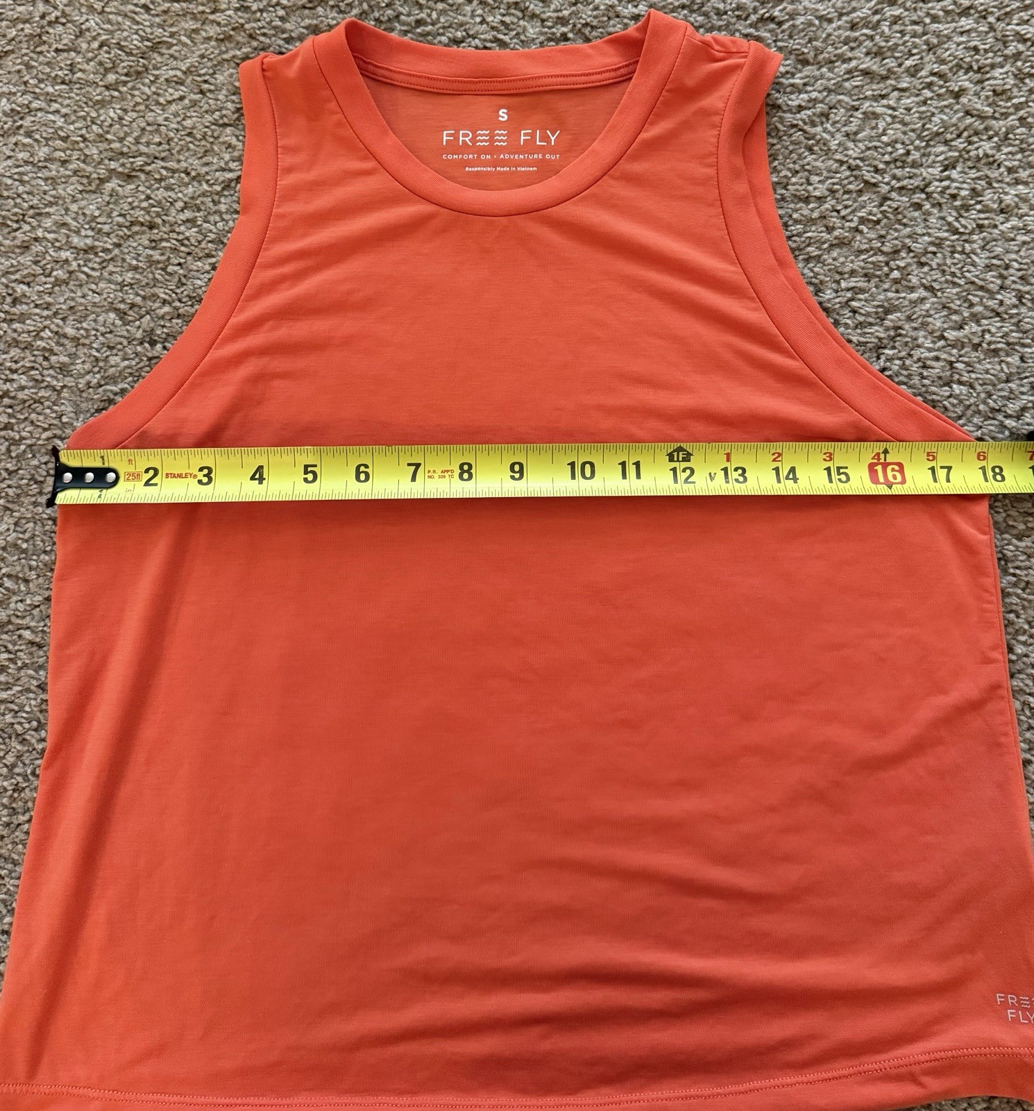 Free Fly Women’s Solid Elevate Lightweight Tank Top AC2 Tigerlily Size Small