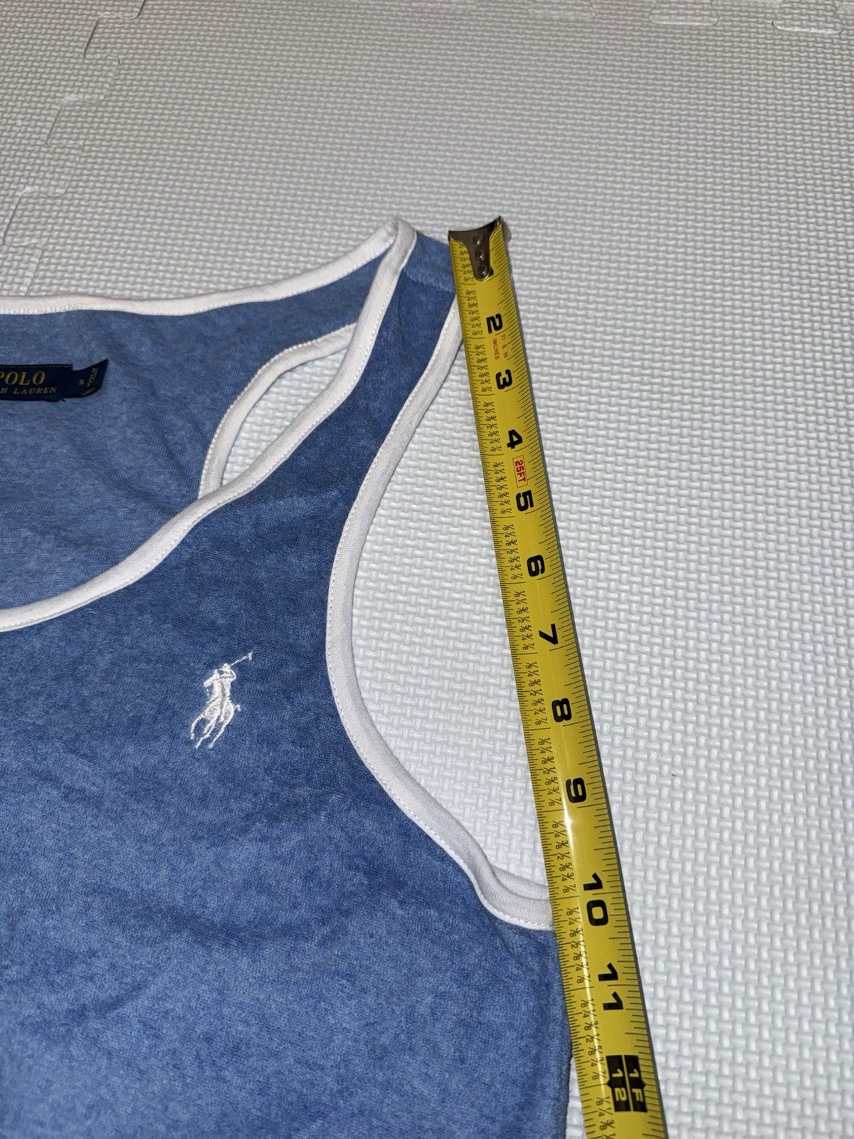 Polo Ralph Lauren Women’s Terry Romper Blue With White Size XL NWOT Free Ship