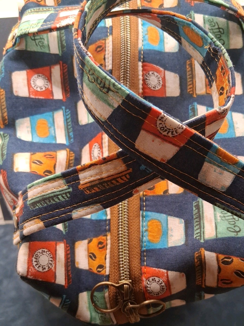 New Handbag Tote Purse Coffee Bag Design and made 9x 6 inches 5 inches deep