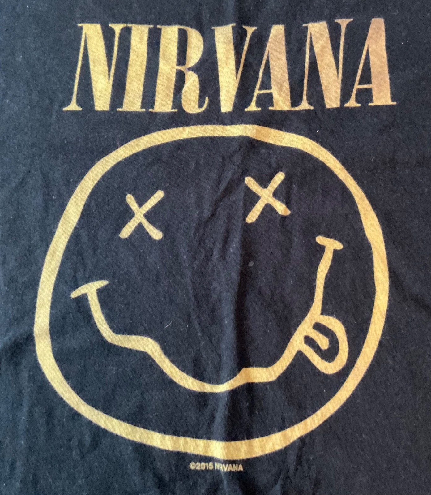Nirvana T Shirt Happy Face Smile Mens Black XXL