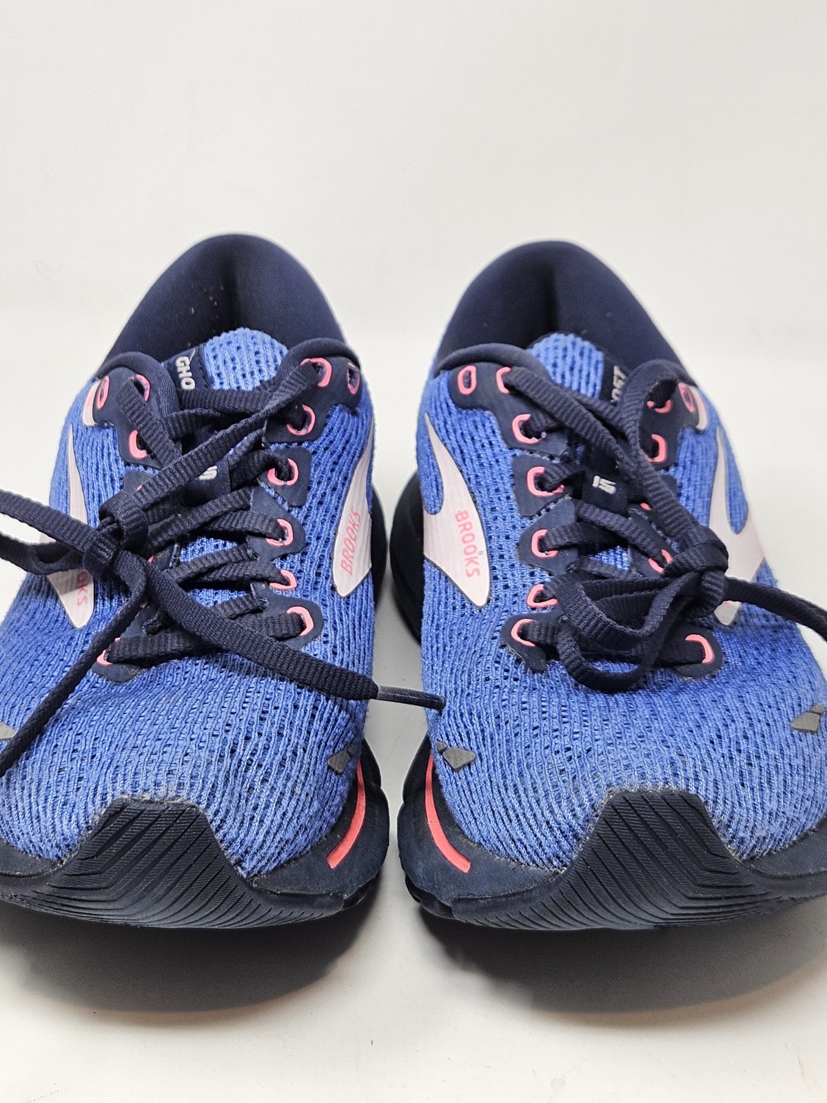 Brooks Ghost 15 Shoes Women’s 8.5 B Blue Peacoat Pink Running Athletic Sneakers
