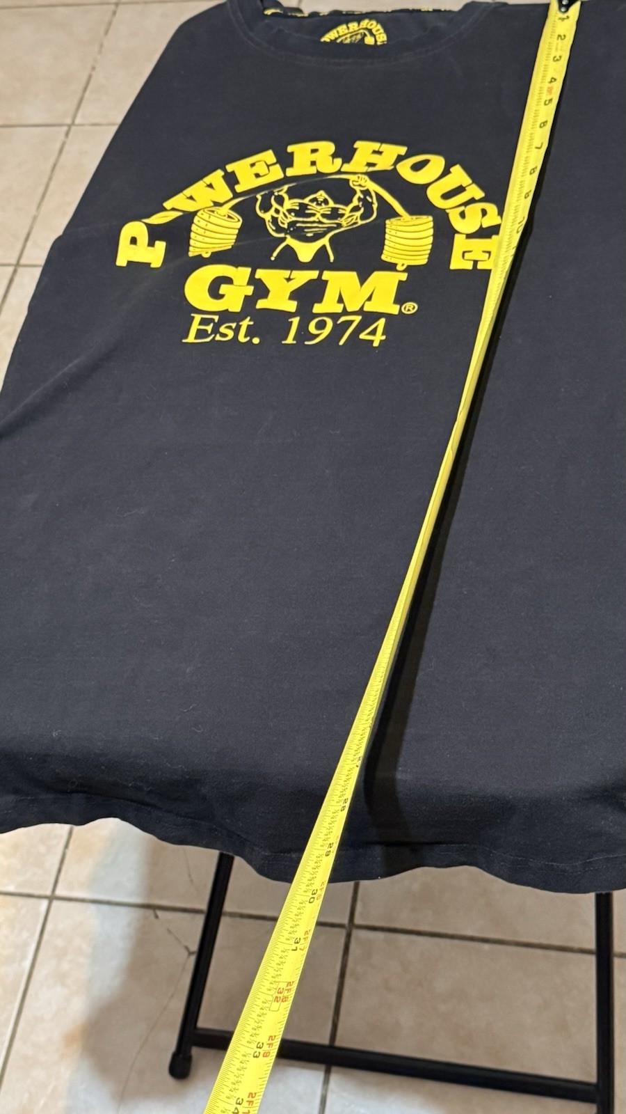POWERHOUSE GYM Est 1974 Front & Back Bodybuilding Weightlifting Extra Large XL