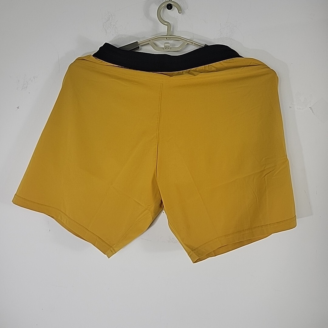 BONOBOS Mustard Yellow Poly Blend Drawstring Shorts 7.5″ Inseam Sz L New No Tags