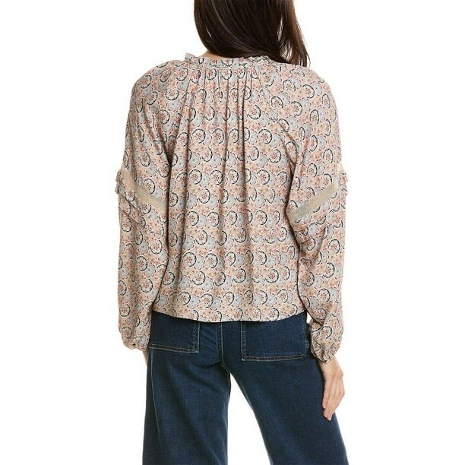 Joie Blouse Womens XS NEW 100% Rayon Bohemian Prairie Peasant Office Work Shirt