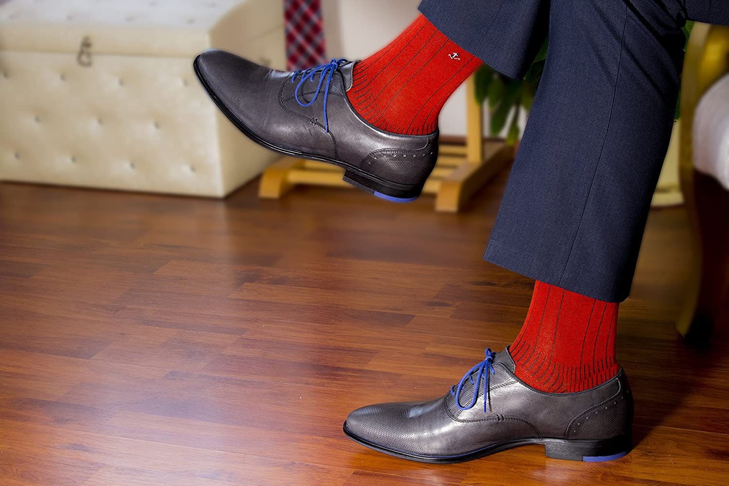 Hugh Ugoli 6 Pairs Men’s Dress Socks Cotton / Seamless Toe, 6 Pairs, Size: 7-12