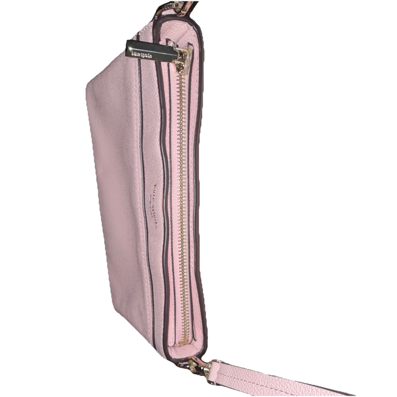 kate spade new york Pink Pebbled Small Crossbody Detachable Strap Zip Pockets