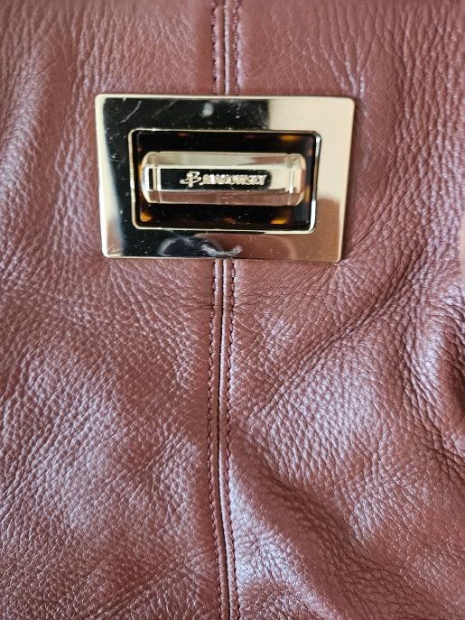 B. Makowsky Layla Brown Leather and Suede Hobo – A237193