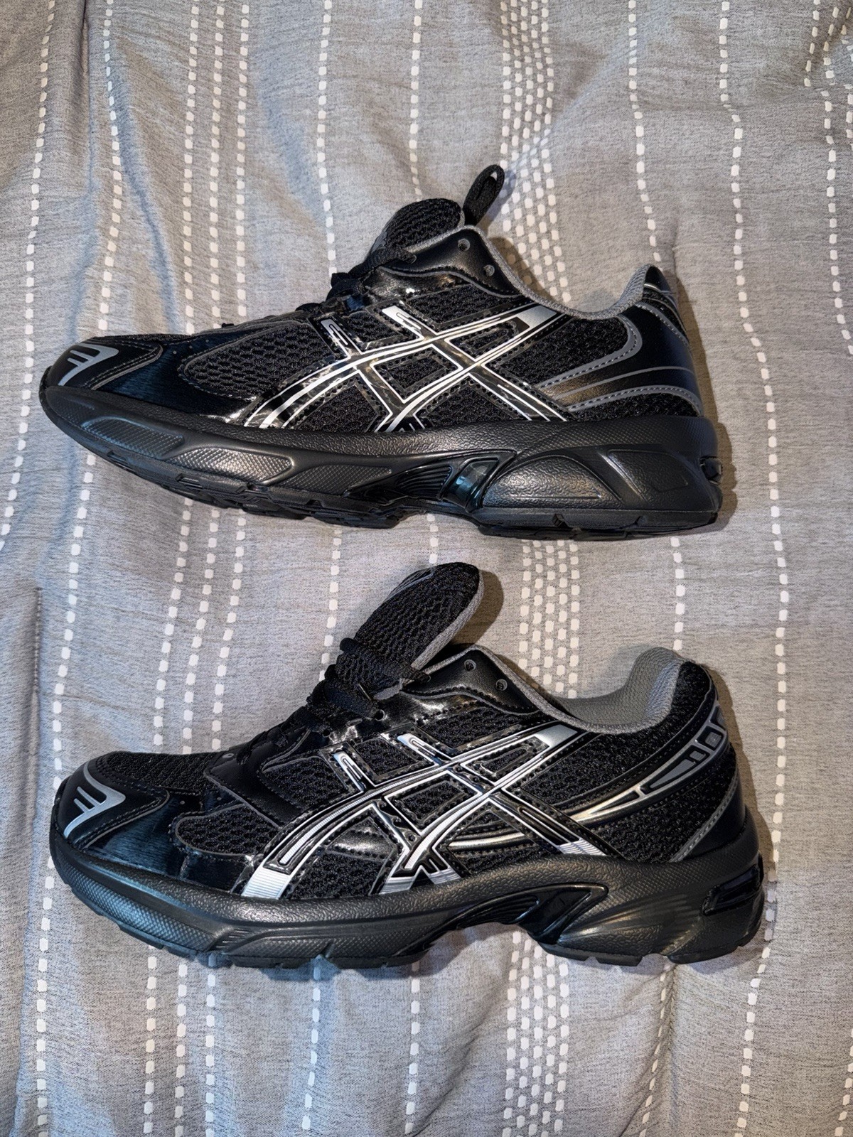 🔥Asics Gel-1130 Black silver Mens Size 9.5 SHIPS SAME DAY