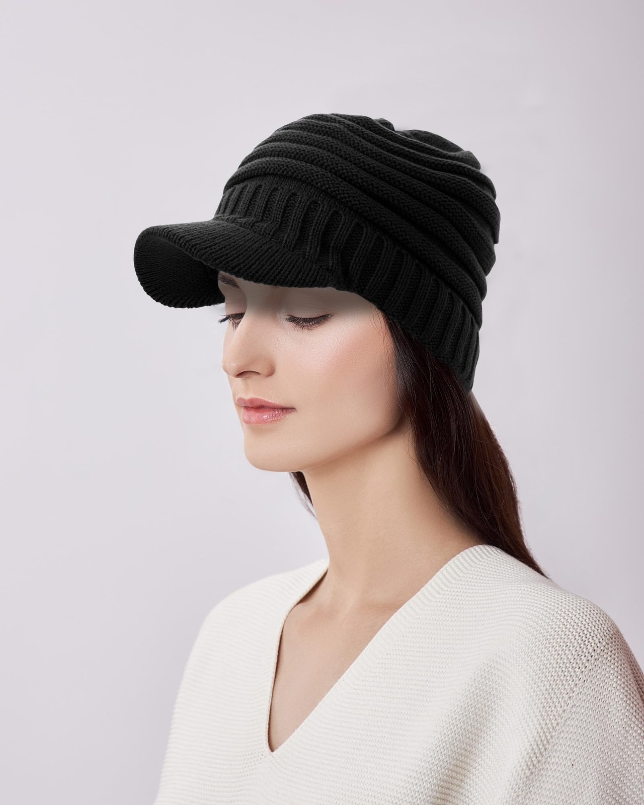 LiuSuper Satin Lined Beanie for Women Men, Silk Winter One Size, Beige