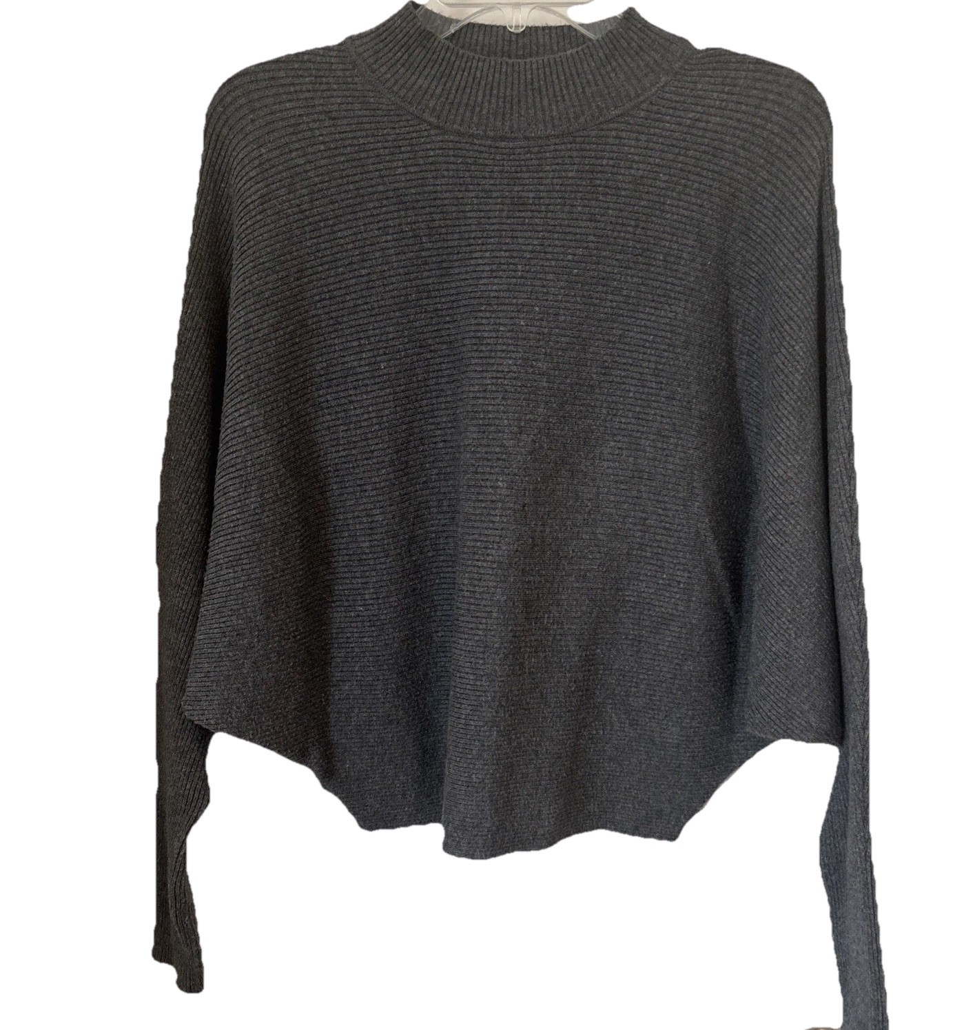 Zara Knit Batwing Dolman Sleeve Sweater, Women’s Size M, Gray