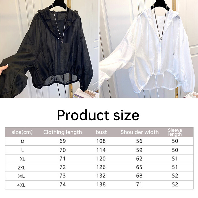 Womens Summer Sun-proof Hooded Jackets Coats Loose Breathable Lightweight Tops