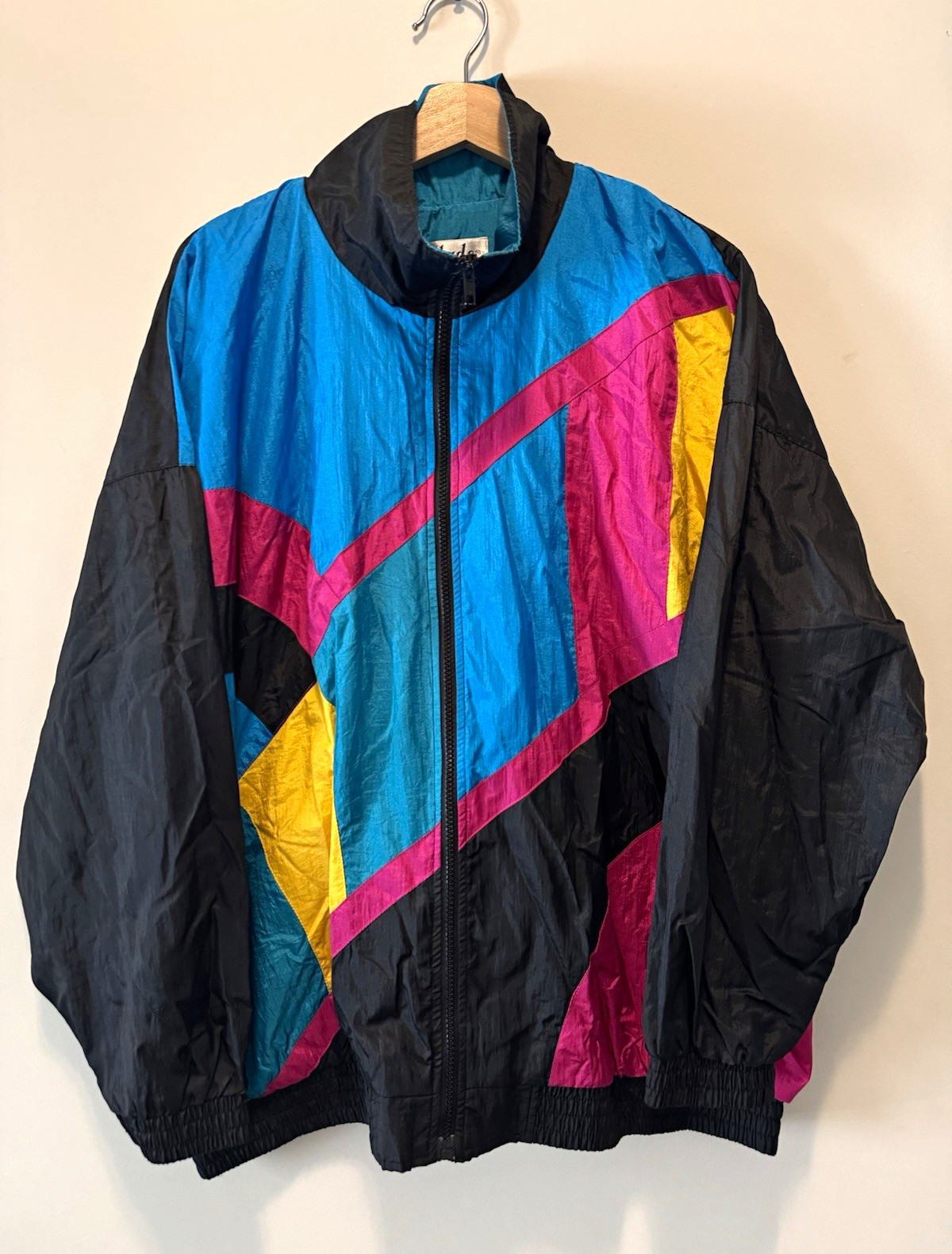 vintage Slade windbreaker jacket from the 1990s multicolor block design | 2X