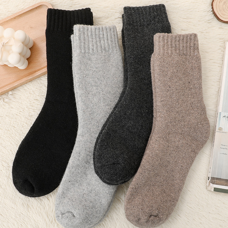 Lot 5Pairs Men Wool Cushioned Thick Boot Thermal Warm Crew Hiking Socks Winter