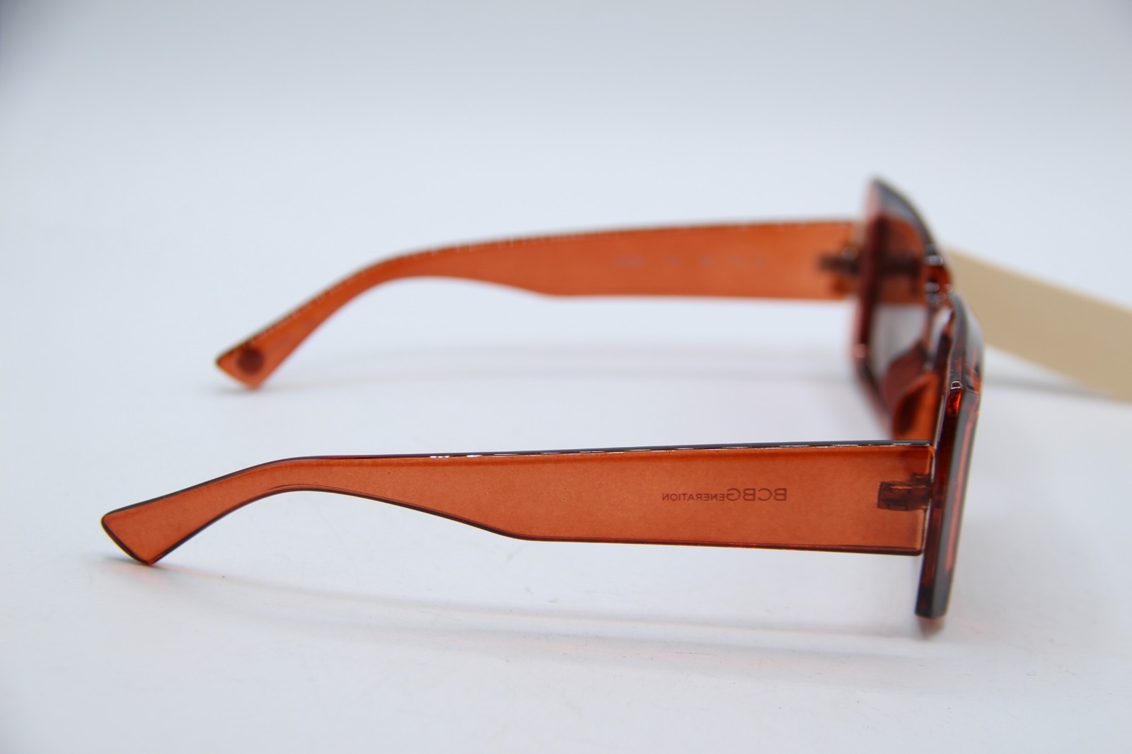 NEW BCBGENERATION BG1048 225 CLEAR BROWN GRADIENT AUTHENTIC SUNGLASSES 51-21