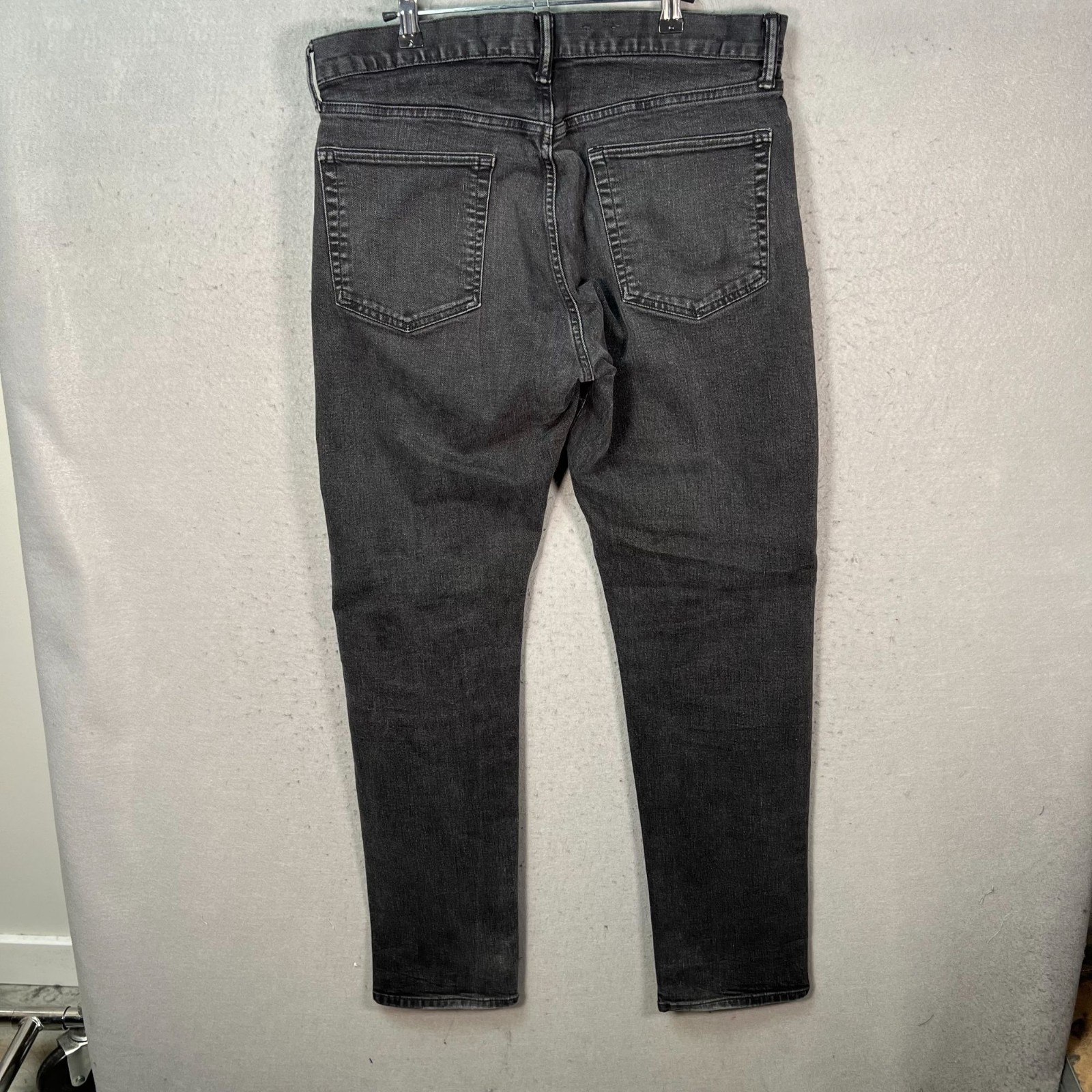 Gap Mens Size 34 x 34 Athletic Taper Jeans Gray Cotton Blend Denim
