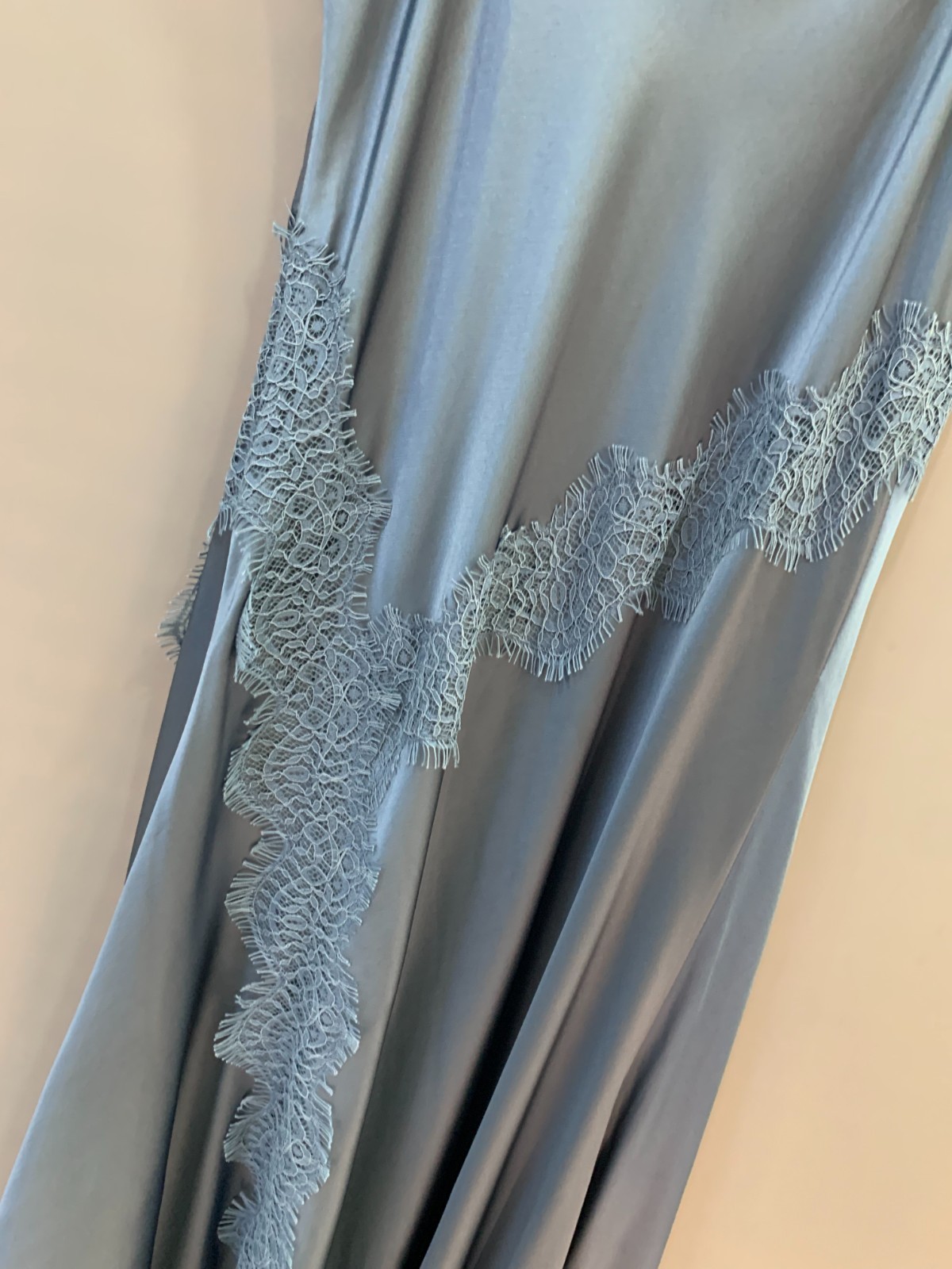 Veronica Beard Vernon Lace Maxi Dress Blue Silk-Satin $798 Size 6