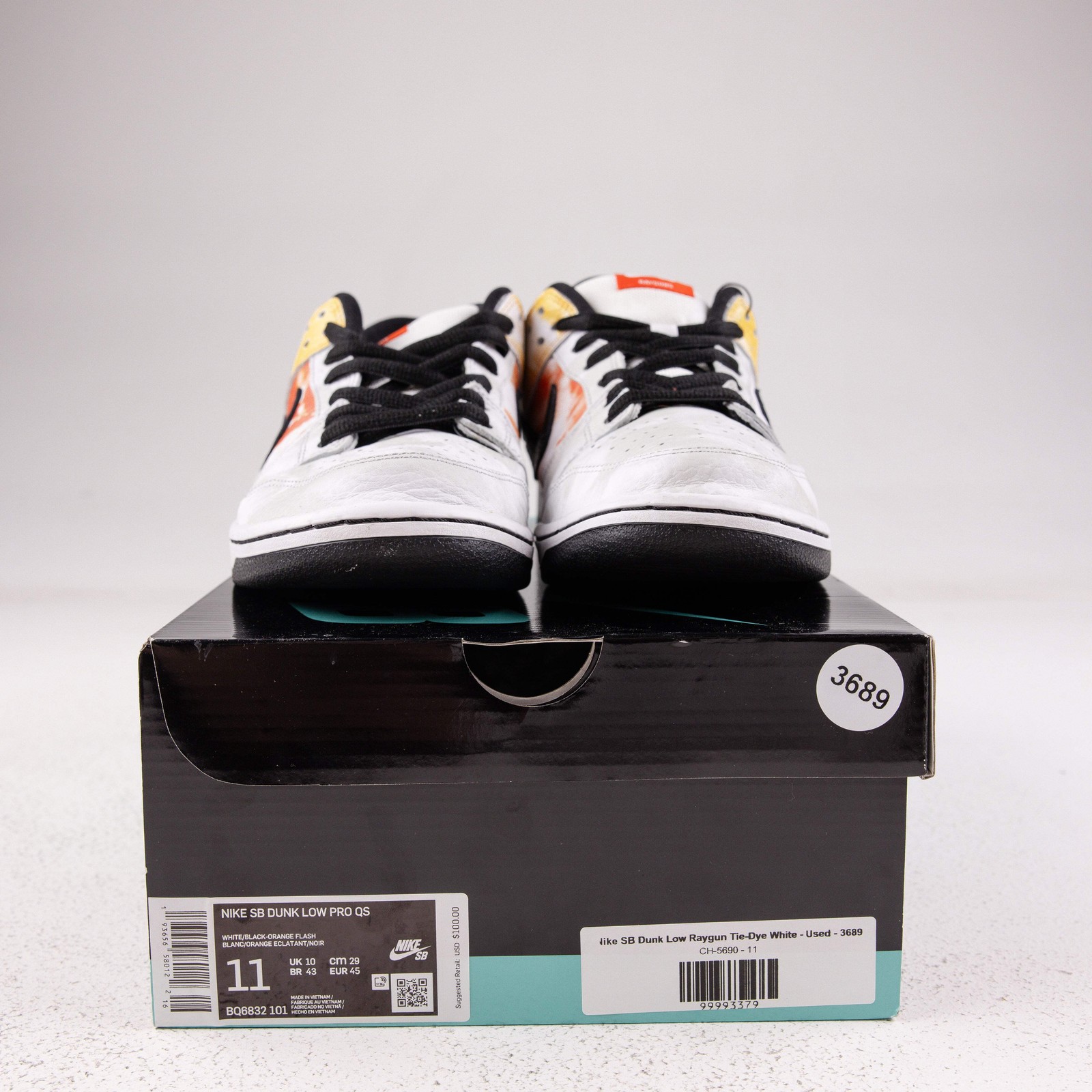 Nike SB Dunk Low Raygun Tie-Dye White – Used – 3689