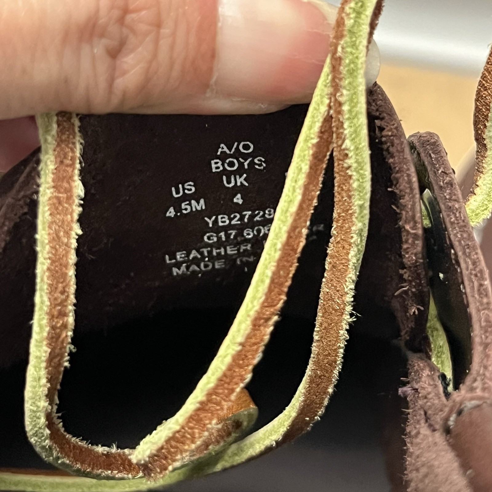 Sperry Top Sider A/O Original 2 Eye Brown Boat School Uniform Shoe Boys SZ 4.5 M
