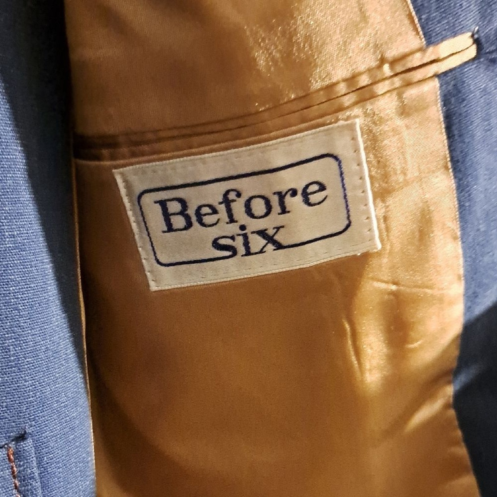 Blue Sport Blazer with Brown Suede Accents by