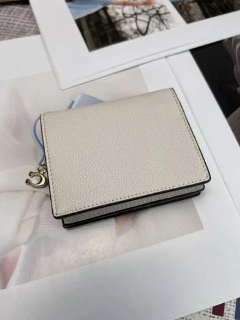 Snap Wallet with Dancing Kitten Cat CC472 White Outlet New