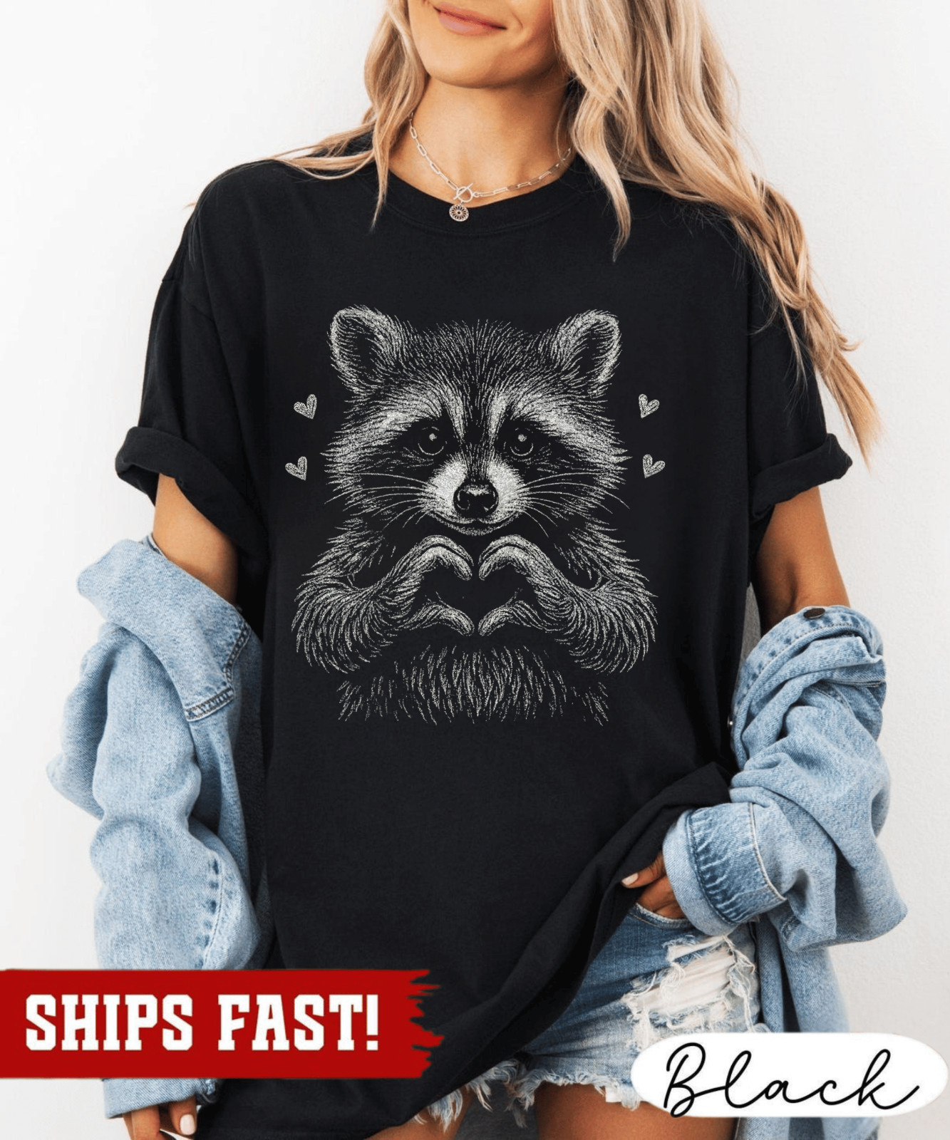 Valentine Racoon T-Shirt, Feral Love Heart Shirt, Raccoon Lover Shirt, Animal Lo
