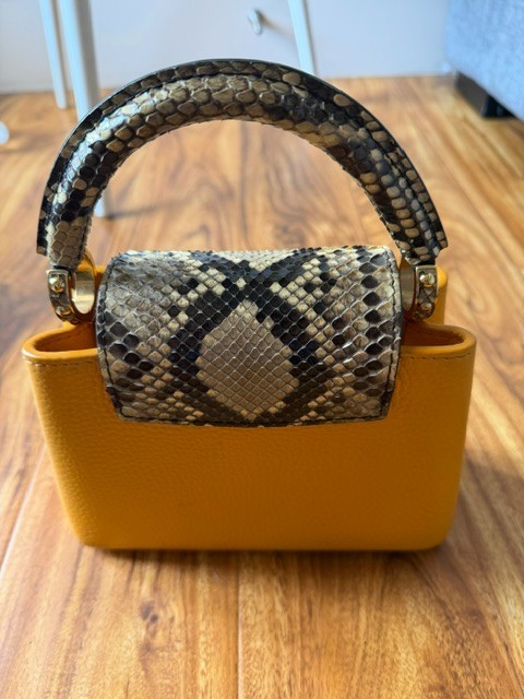 Louis Vuitton RARE small snakeskin YELLOW