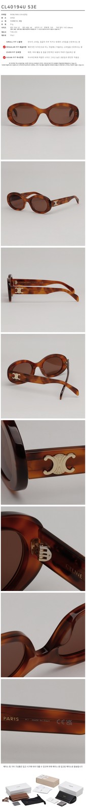 Celine Triomphe 01 Sunglasses CL40194U 53E Luxury Geek Chic 155780954